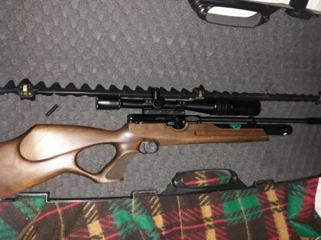 VENDO CARABINA HW100T CALIBRE 4,5, CON VISOR WEAVER T36 EN PERFECTO ESTADO CON MUY POCO USO ( APROXIMADAMENTE 00