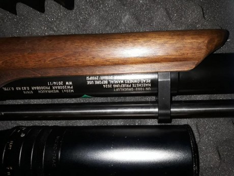 VENDO CARABINA HW100T CALIBRE 4,5, CON VISOR WEAVER T36 EN PERFECTO ESTADO CON MUY POCO USO ( APROXIMADAMENTE 12