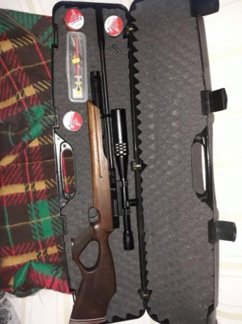 VENDO CARABINA HW100T CALIBRE 4,5, CON VISOR WEAVER T36 EN PERFECTO ESTADO CON MUY POCO USO ( APROXIMADAMENTE 11