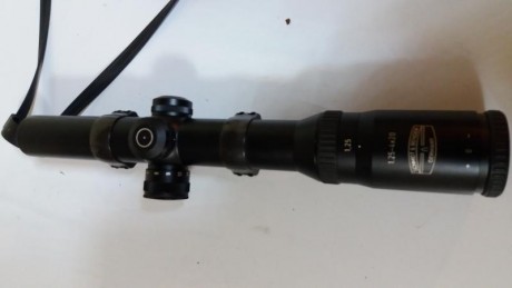 Visor Schmidt bender de batida 1.25-4x20 con retícula iluminada , tubo de 30mm.  
Perfecto estado,  sin 02