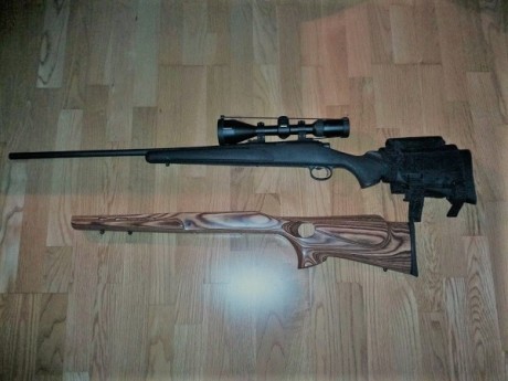 Rifle Remington 700 ADL, calibre .270, con monturas, anillas, visor Nikon Prostaff 3-9x50, 2 culatas (sintetica 02