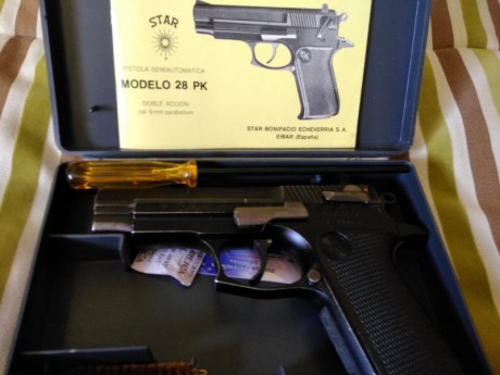 Se malvende pistola Star 28PK en espectacular estado, en su caja original y dos cargadores.
Se encuentra 01