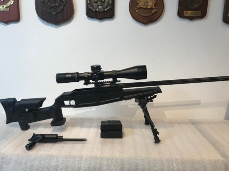 El rifle es un Blaser R93 LRS2 R93 en cal. 300WM con cañon semipesado y acanalado

Un saludo cordial! 11