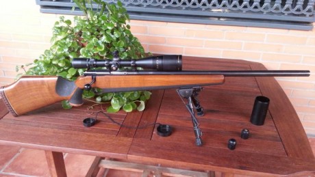 Vendo rifle Anschütz 1742 en cal. 222 Rem. con visor Nikon Monarch UCC 6,5-20 x 44  cañón pesado  disparador 00
