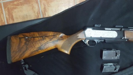 rifle semiautomático browning bar zenith, calibre 300wm, bases apel originales nuevas, cañon acanalado, 00