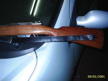 Vendo esta carabina del 9 parabellum por no darle uso ya. Con su correa reglamentaria
350 euros .  Saludos 02