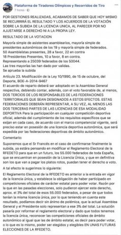 Importante para el tiro 110