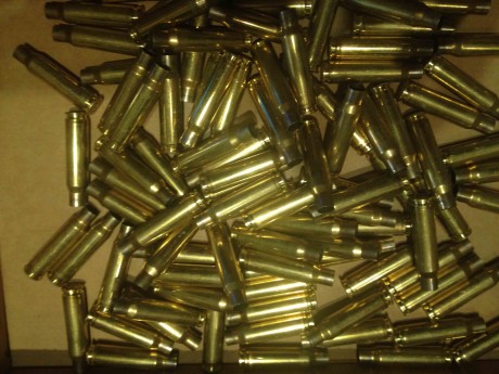 100 vainas 308 WINCHESTER. Impecables, la mayoría con un sólo disparo y alguna con dos. Marcas Lapua, 00