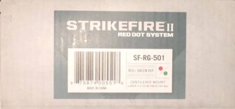 Se vende este magnífico visor de punto rojo/verde VORTEX STRIKEFIRE II.
El visor se encuentra prácticamente 11