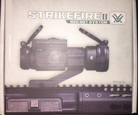 Se vende este magnífico visor de punto rojo/verde VORTEX STRIKEFIRE II.
El visor se encuentra prácticamente 10