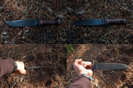 Hola de nuevo. Aquí muestro un Recon Scout de Cold Steel que he encabado (venía en goma). Un bowie grandote 02