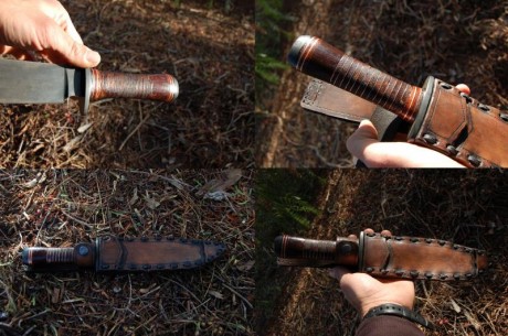Hola de nuevo. Aquí muestro un Recon Scout de Cold Steel que he encabado (venía en goma). Un bowie grandote 00