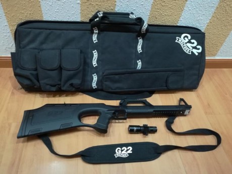 Vendo Carabina Whalter G22, en un estado absolutamente impecable. No tiene tan a penas uso. La entrego 01