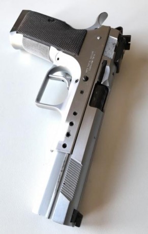 Vendo TANFOGLIO LIMITED, 9 mm/Pb, inox, con dos cargadores de 17 y uno de 16, con dos gatillos uno recto 11