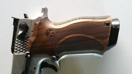    Se vende Pistola S&W Performance center Model 5906 PPC-9 6"   

   Con 3 cargadores.
3 Cachas.
Una 11