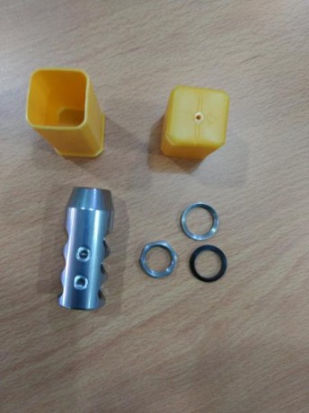 Freno de boca para rifle en acero inoxidable, rosca de 5/8- 24 UNEF de 21 hilos, para calibres comprendidos 01
