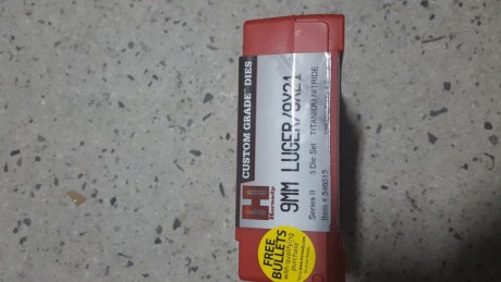 vendo kit dais de hornady de titanio. calibre 9mm luger.                      VENDIDOS  

precio 45e porte 01
