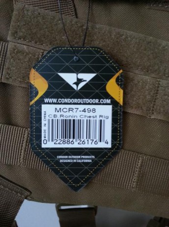 Vendo este chest rig modelo RONIN de la marca CONDOR

Esta semana 28€puesto en casa!!!!!!! 



ESTA NUEVO 00