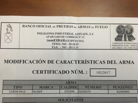 Vendo un cañón 270 win para R93 comprado nuevo en Agosto, tiene 4 meses, con rosca legalizada M14x1 y 00