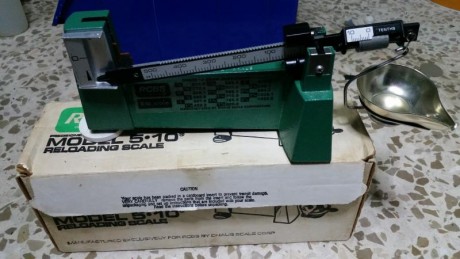 VENDO:
Bascula RCBS 5.10, con uso, pero en perfecto estado.


Precio 75€ envío peninsular incluido. 00