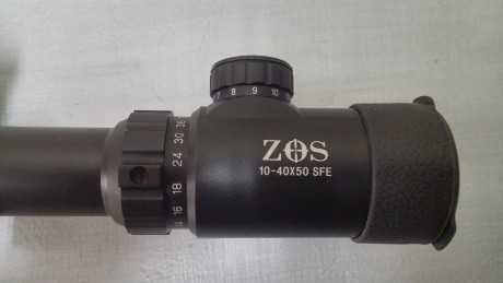 Vendo visor Zos 10-40x50 estado impecable. Precio 90€ portes incluidos a la península. Monturas no incluidas. 01