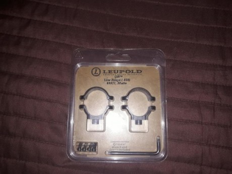 Se venden anillas leupold QR bajas para tubo de 1 pulgada. 02