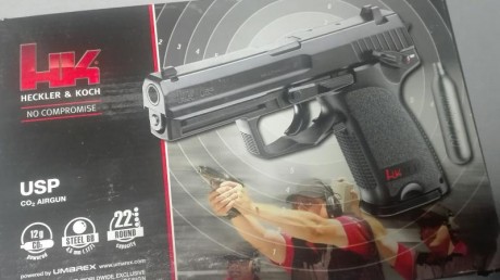Se vende pistola HK USP de 4,5mm co2 de Umarex,nueva sin uso,ideal para regalar, la mejor pistola calidad/precio 10