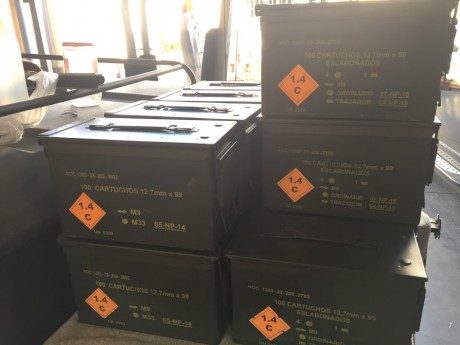 Hola a todo, 
  vendo cajas metálicas de munición 30x15x19. En buen estado, goma y cierre perfecto.
  02