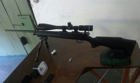 Vendo carabina marca cz 452 de cerrojo, cliente 22, mira telescopica TASCO 4*28, tripode, saco de arena 01