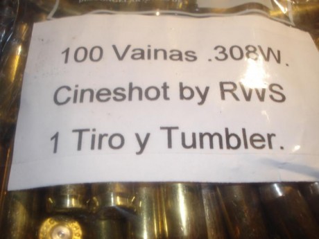 Hola,

Vendidas las doscientas (200) vainas Cineshot by RWS del calibre .308W con 1 tiro y pulidas en 01