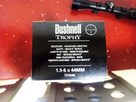 Vendo VISOR BUSNHELL TROPHY 1,5 x 6 x 44 esta en estado impecable como Nuevo ni un rasguño, esta a mitad 11
