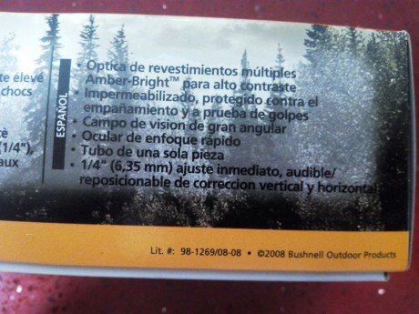 Vendo VISOR BUSNHELL TROPHY 1,5 x 6 x 44 esta en estado impecable como Nuevo ni un rasguño, esta a mitad 10
