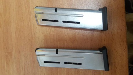 Vendo dos cargadores marca WILSON COMBAT calibre 9mm, para los modelos 1911 monohilera.
Vendo los dos 00