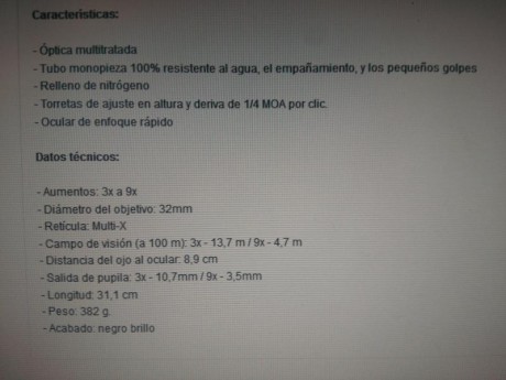 Vendo Bushnell Sportsman 3-9x32. Regalo m 02