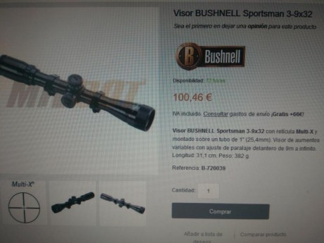 Vendo Bushnell Sportsman 3-9x32. Regalo m 00