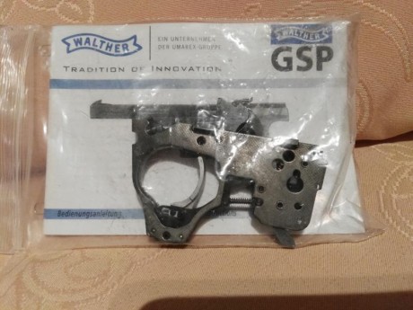 Vendo disparador Walther gsp en perfecto de funcionamiento, ajustado a 1000 gramos. Precio 70 euros. También 00