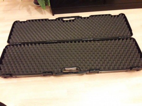 Vendo maleta rígida para rifle con visor..Yo concretamente transportaba un remington 700 con visor.
Las 00