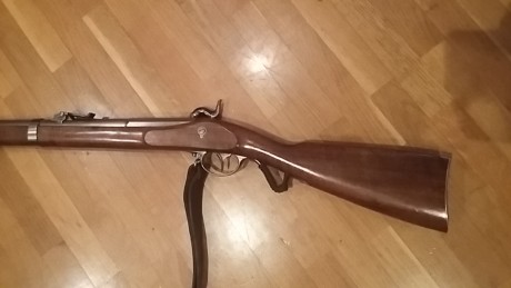  VENDIDO,. SE PUEDE CERRAR  fusil para Minie y Lamarmora.
Mausser Wünttembergischen de 
Pedersoli. Cal.54
En 12