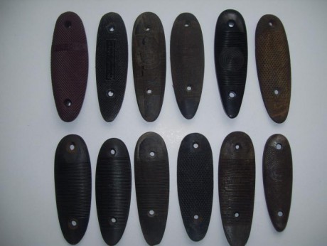 Hola
vendo varias cantoneras de plastico , en pasta y una metalica de Remington , para escopetas y rifles
los 00