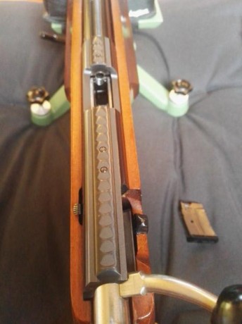 Carabina  Anschutz calibre 22 cañón pesado cargador 5 balas,visor Weaver Target 36x40 A/0 silver 1/8 MOA 00