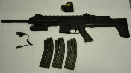 Hola por no usar, vendo esta cararabina ISSC MK 22 hecho en Austria.Esta prácticamente nueva,incluyo tres 12