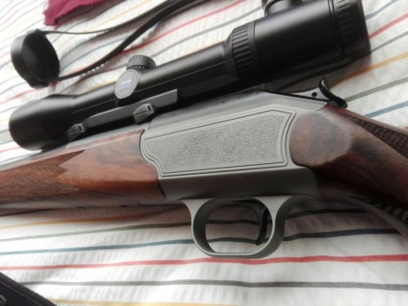 Hola.  Un amigo vende este Blaser de lujo, prácticamente nuevo. Con monturas Blaser de carril y visor 02