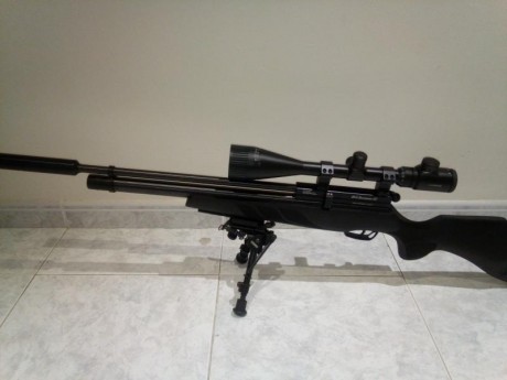 Vendo equipo conpleto pcp
 Buccaneer blak 5.5
 Visor 6*24-50
 4 cargadores
 Silenciador
 Bipode konus
 02