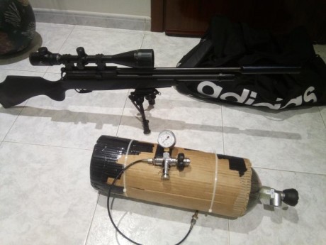 Vendo equipo conpleto pcp
 Buccaneer blak 5.5
 Visor 6*24-50
 4 cargadores
 Silenciador
 Bipode konus
 01