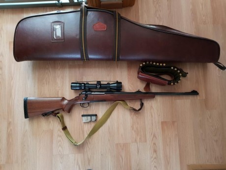 Vendo Rifle Kufstein Austriaco de cerrojo con mira, funda, cartuchera, colimador y abundante munición
El 01