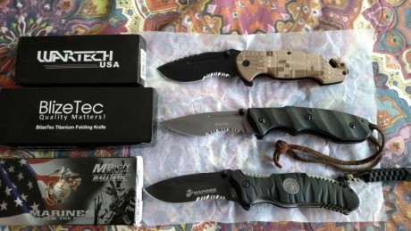 Hola Amigos, que mención les trae esas navajas de bajo precio fabricadas por Máster Cutlery, Wartech o 100