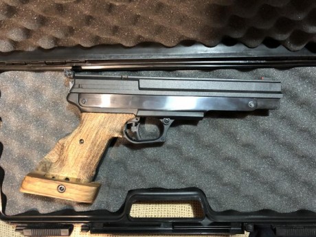 Pistola de competición Gamo compact, sin apenas uso excelente estado, se incluye caja porta armas.
VENDIDA 01