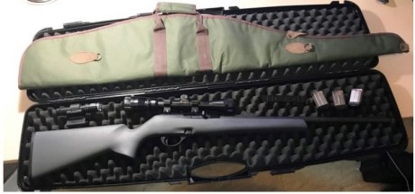 Se vende carabina Remington 597 del calibre 22 lr semiautomática, de polímero, casinueva, comprada en 02