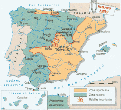 es un hecho poco conocido. El 1 de abril del 37, a las 17:22hs, cinco bombarderos Junkers de la legion 160