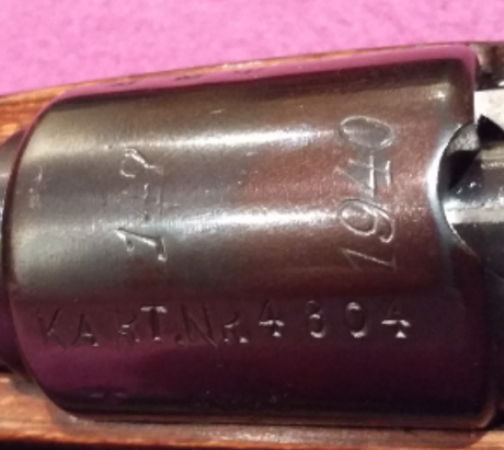  VENDIDO 
Es un Mauser aleman de la Segunda  Guerra Mundial de 1940.
Segun el compañero  Uboat, fue fabricado 01